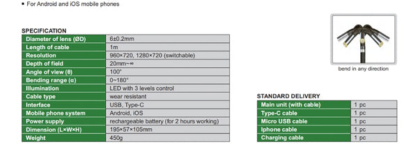 Mobile Phone Videoscope | Insize ISV-P6