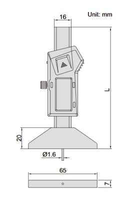 Mini Digital Depth Gauge with round bar - 1140 Series (Insize) | 0-25mm/0-1" | 0-50mm/0-2" | 0-100mm/0-4" | 0-150mm/0-6"