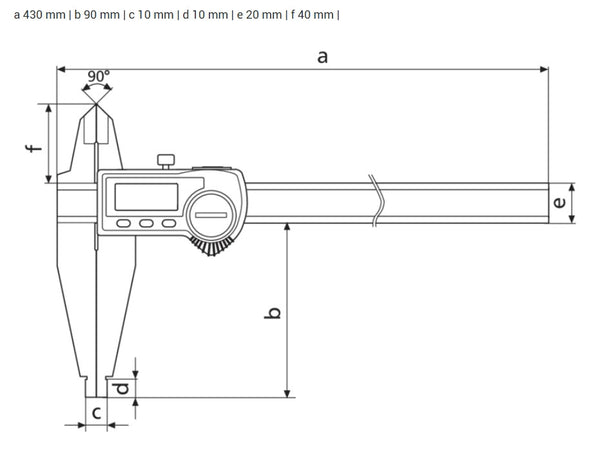 Mahr MarCal 18 EWRi Digital Workshop Caliper IP65 | 0-300mm/0-12" | Resolution: 0.01 mm/0.0005"