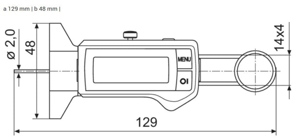 Mahr MarCal 30 EWRi Digital Depth Gauge IP67 | 0-25mm/0-1" | Resolution: 0.01 mm/0.0005"