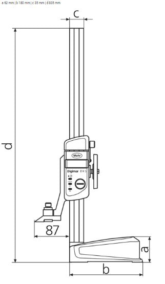 Mahr Digimar 814 SR Wireless Height Gauge | 0-350mm/0-14" | 0-600mm/0-24" | 0-980mm/0-38.5"