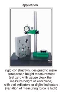 Transfer Stands with Fine Adjustment (2mm Range) | Insize 6865 Series | Steel or Ceramic Anvil | Vertical Travel 335mm