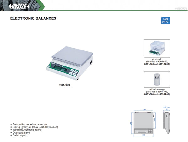 Electronic Balances | Insize 8301 Series