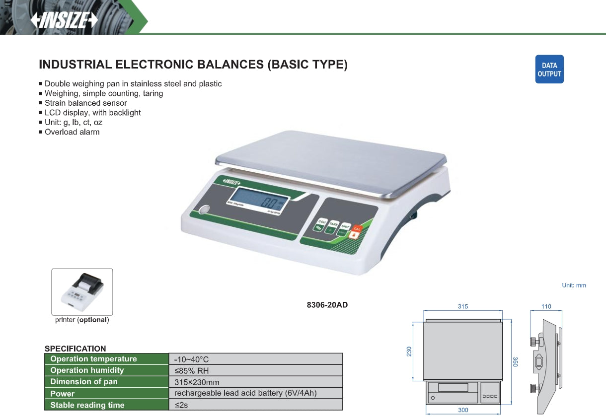 8306 Industrial Electronic Balances | Insize 8306 Series – engineering-gauge ...