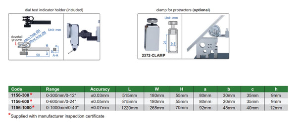 Digital Height Gauge with driving wheel | Insize 1156 Series | 0-300mm/0-6” | 0-600mm/0-12” | 0-1000mm/0-24”
