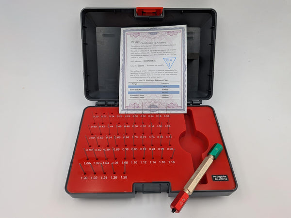 Linear Tools Metric Pin Gauge Sets Class ZZ Tolerance | 0.02mm Increments | 0.2-1.28mm | 1.30-4.98mm | 5.0-9.98mm | 10.0-13.98mm | 14.0-16.48mm