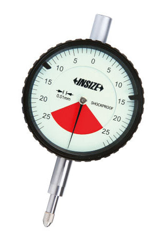 One Revolution Dial Indicators | Insize 2316 Series | Range 0.5mm / 1.0mm | Flat Back / Lug Back | Shockproof