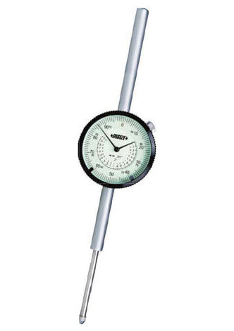 Inch Long Stroke Dial Indicator | Insize 2326-2 | Range 2" | Resolution 0.001" | Dial Reading 0-100 | Bezel Diameter 2.362"