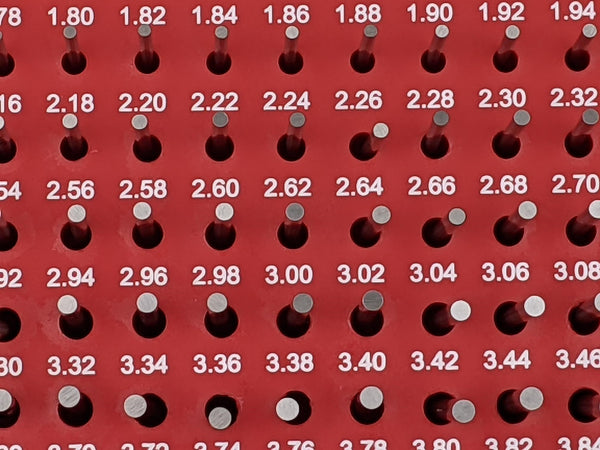 Steel Pin Gauge Sets Class ZZ (0.02mm increments)
