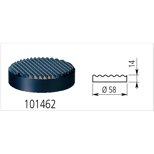 Mitutoyo 7001-10 Messuhrständer, Amboss aus gehärtetem, gezahntem Stahl, 58 mm
