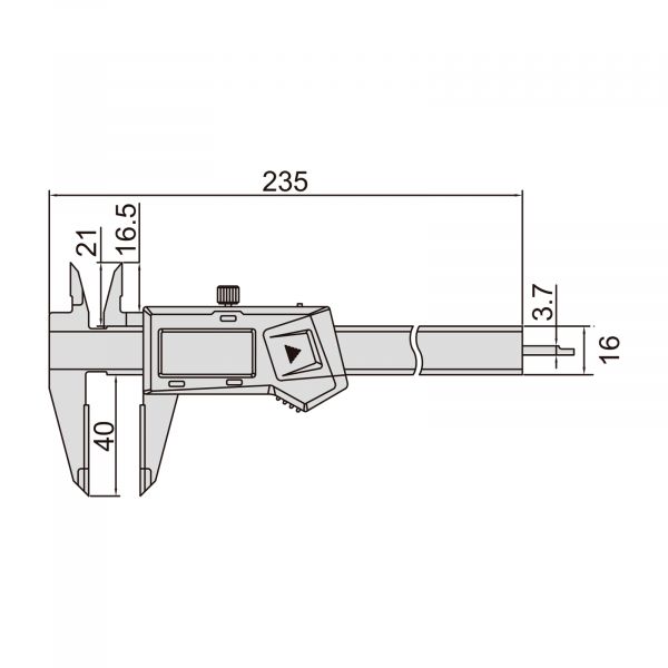 Insize 1193 Series Digital Caliper with Carbide Tipped Jaws (with Thumb Roller) (0-150mm, 0-200mm, 0-300mm)