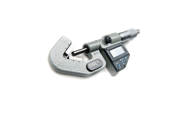 Three Flute V Anvil Micrometers 1-15mm (0.03-0.5″) & 5-20mm (0.1-0.7″)
