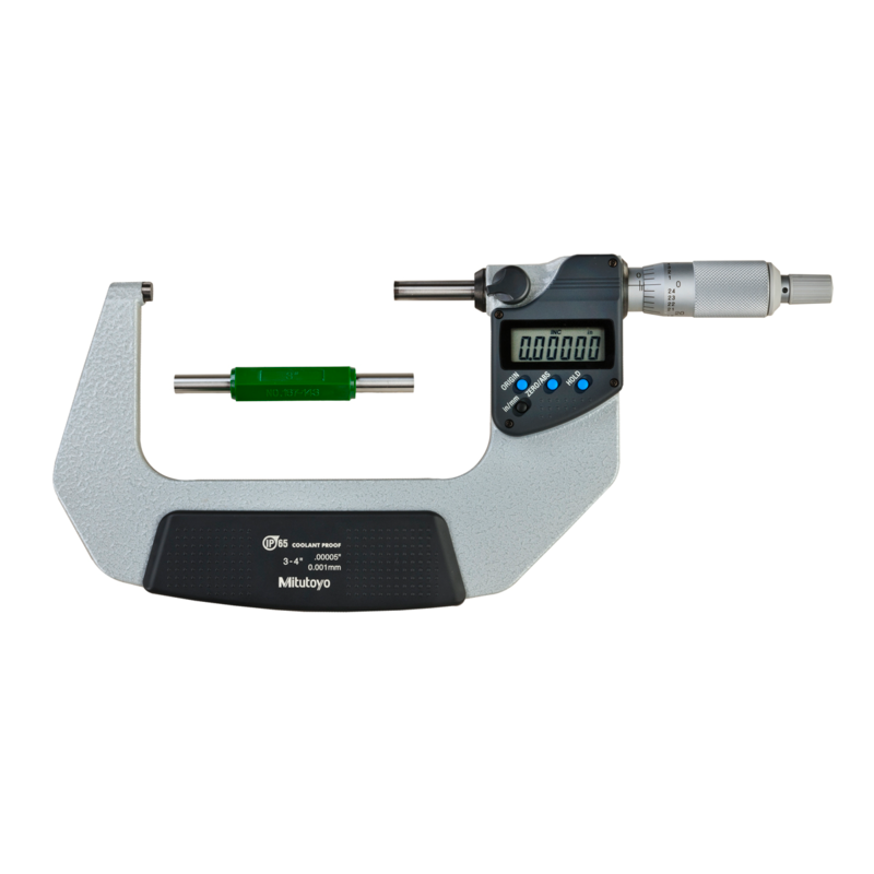 Micrometer Rachet Mitutoyo Digimatic Micrometers IP65 Ratchet Stop 0-25mm, 25-50mm, 50-7 ...