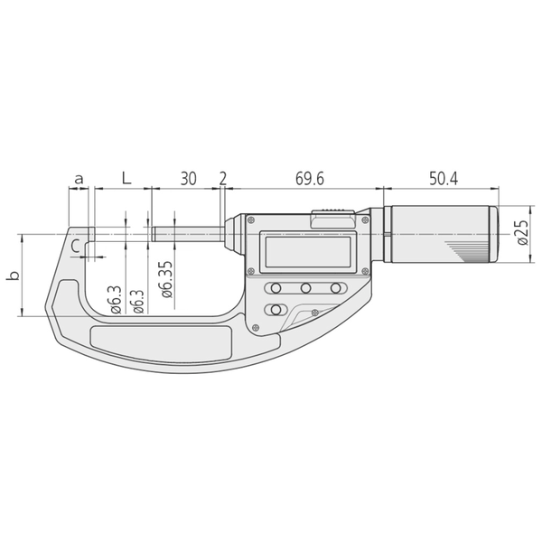 Mitutoyo 293-676-20 Digimatic ABSOLUTE Micrometer QuickMike 0-30mm (0-1.2″)