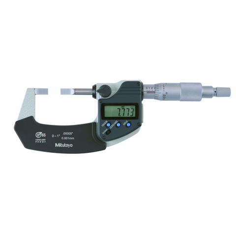 Mitutoyo 422-330-30 Digimatic 0,75 mm Klingenmikrometer SPC Datenausgang 0–25 mm (0–1 Zoll)