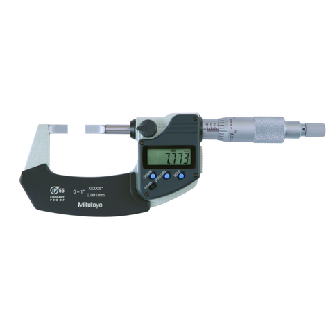 Mitutoyo 422-330-30 Digimatic 0.75mm Blade Micrometer SPC Data Output 0-25mm (0-1″)
