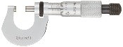 Starrett V230MXRL Outside Micrometer, Ratchet Stop, 0-25 mm Range, 0.001 mm Graduation, -0.002 mm Accuracy