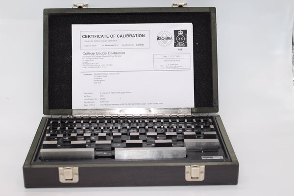 Endmaßsatz Imperial Steel 81 Blöcke mit UKAS-Zertifikat