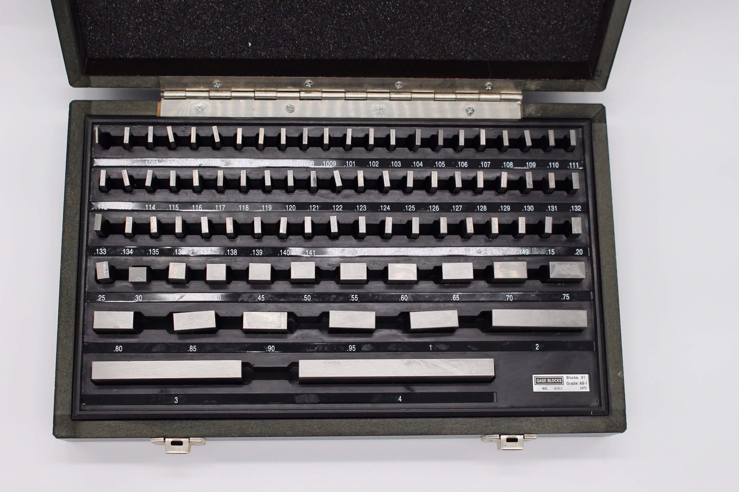 8-Piece AS-0 Grade Long Steel Gage Block Set, 5 To 20 Mm – Includes NIST Certificate