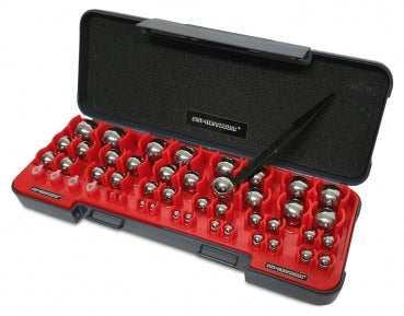 50-teiliges Messkugelset aus Stahl 1-25 mm