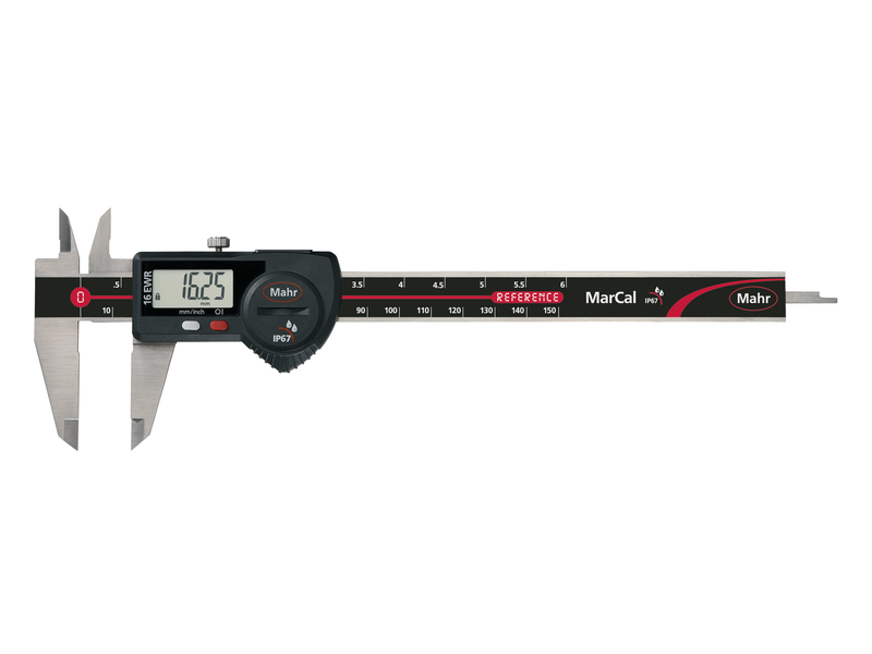 Rectangular Depth Scale Mahr MarCal 16 EWR IP67 Digimatic Caliper (Rectangular Depth Rod) - 0 ...