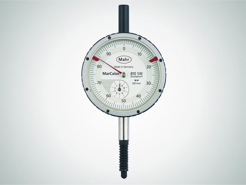 Mahr MarCator 810 SW IP54 Czujnik zegarowy - Zakres: 10mm ; Podziałka: 0,01 mm; DIN 878 ; IP54 ; Odporny na wstrząsy
