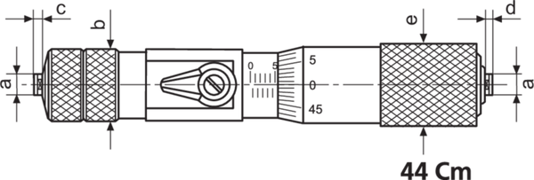Mahr Micromar 44 cm Mikrometer-Set mit 2 Bohrungen, 100–300 mm