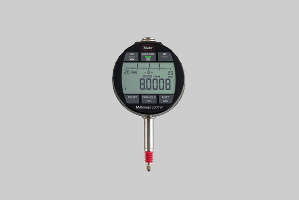 Mahr Millimess 2001 Wi Inductive Dial Comparator IP64 | Measuring Span +/-1mm | Resolution 0.0001, 0.0002, 0.0005, 0.001, 0.002, 0.005, 0.01mm