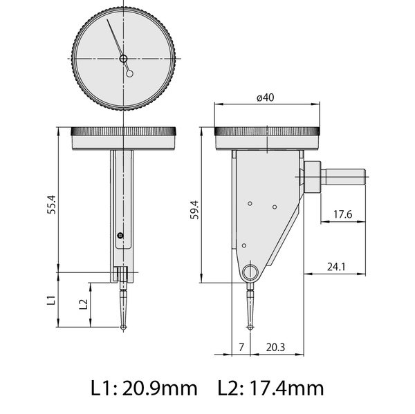 Mitutoyo 513-454-10E (0.01mm) Vertical Type Dial Test Indicator 0.8mm