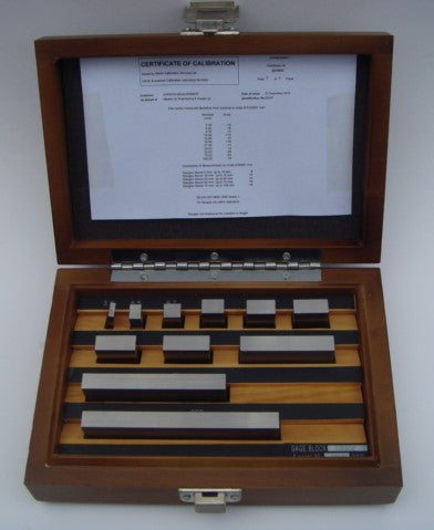 Zestaw mikrometrów kontrolnych, węglik wolframu, metryczny / imperialny, 11 sztuk z UKAS