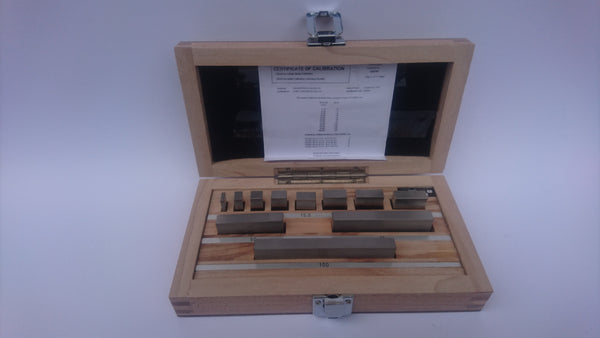 Zestaw mikrometrów do kontroli stali, klasa 1, metryczna/calowa, 11 sztuk z UKAS