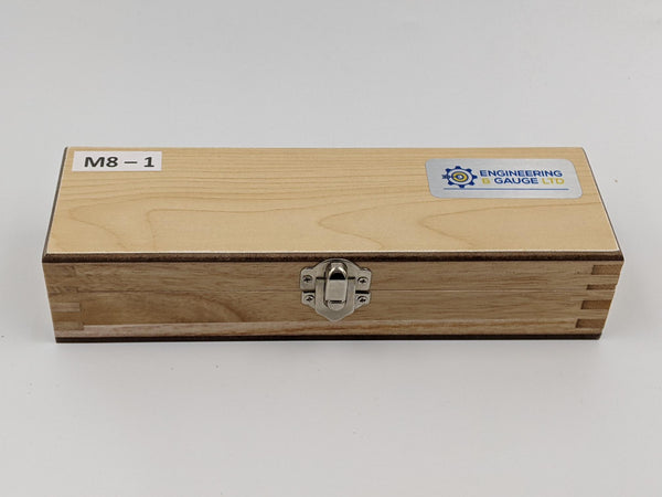 Zestaw kontrolny do kalibracji zacisków, stal metryczna klasy 1, 8 sztuk z UKAS