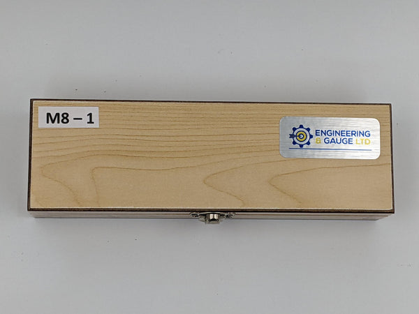 Zestaw kontrolny do kalibracji zacisków, stal metryczna klasy 1, 8 sztuk z UKAS