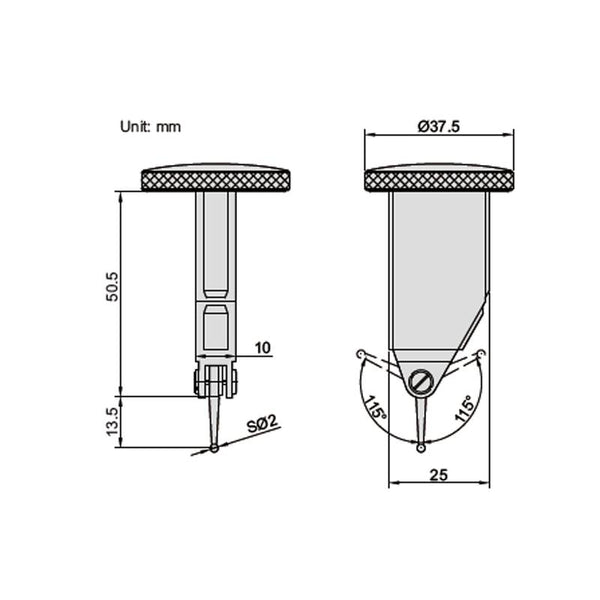 Insize Dial Test Indicator Vertical 0.01mm 2398